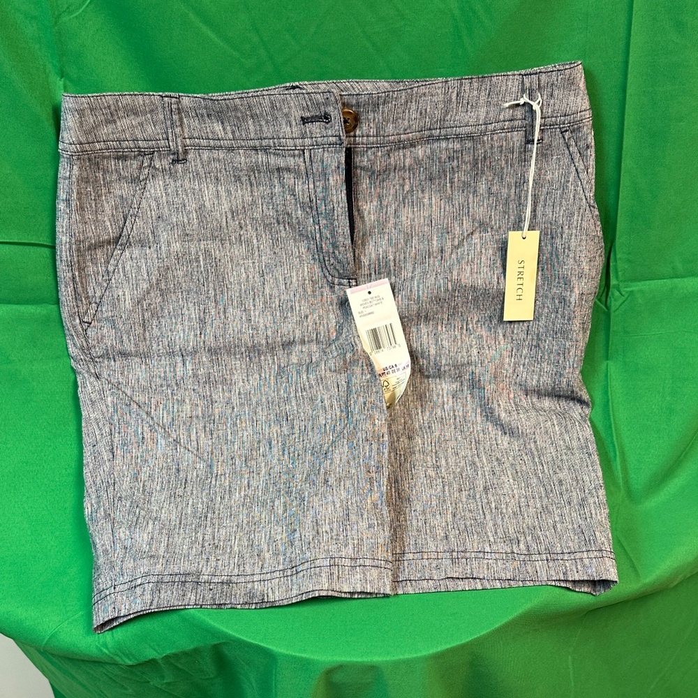 Jones New York Heathered Blue Skort